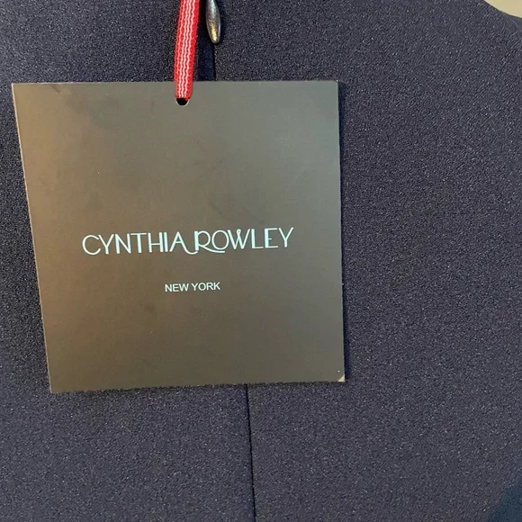 NWT Cynthia Rowley Navy blue dress Size 8, flounce/ruffle hem - Picture 4 of 9
